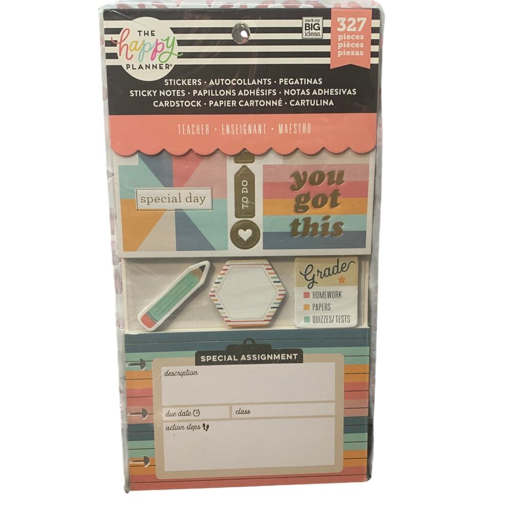 NIP MAMBI The Happy Planner stickers cardstock sticky notes PLMP-25 327 pieces